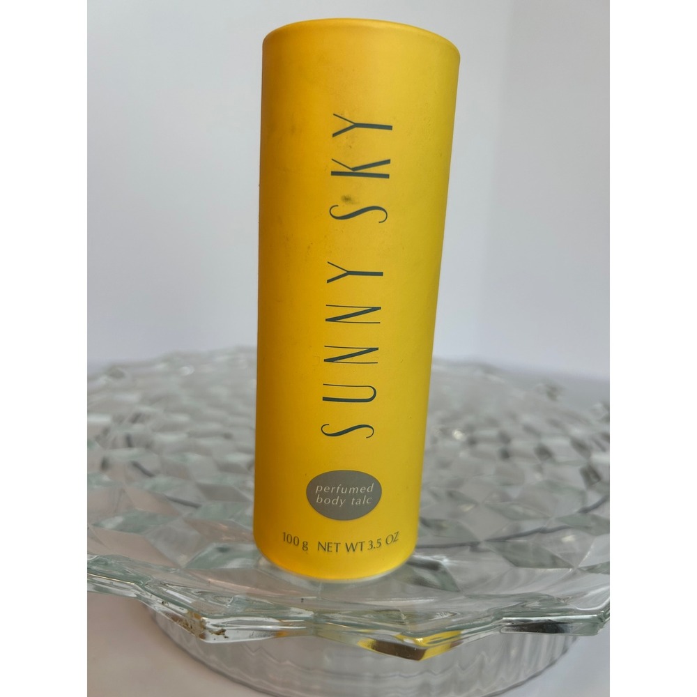 Avon Sunny Sky Perfumed Body‎ Talc Powder Vintage Collectible Yellow